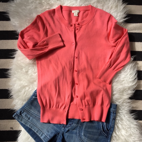 J. Crew Sweaters J Crew Cotton Cardigan Coral The Clare Poshmark